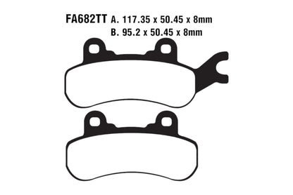 Bremsklötze Bremsbeläge EBC FA 682 TT 1x Satz (2 Stück)