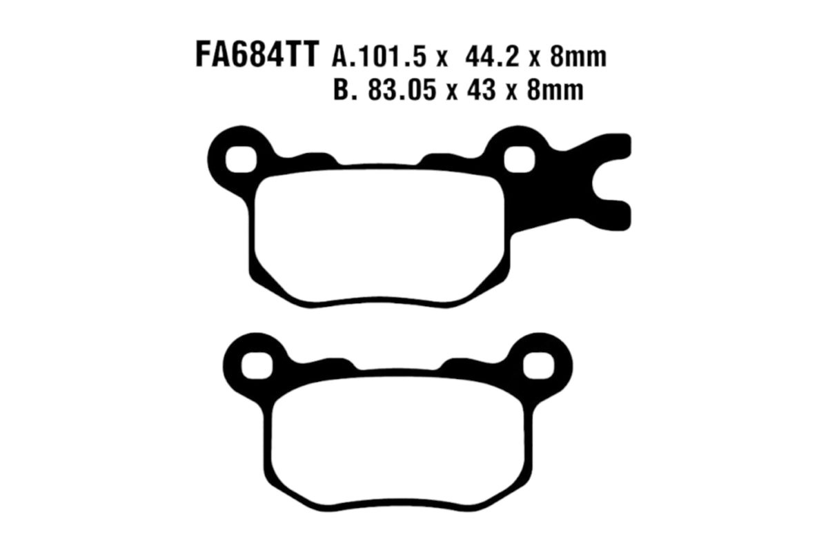 Bremsklötze Bremsbeläge EBC FA 684 TT 1x Satz (2 Stück)