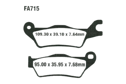 Bremsklötze Bremsbeläge EBC FA 715 1x Satz (2 Stück)