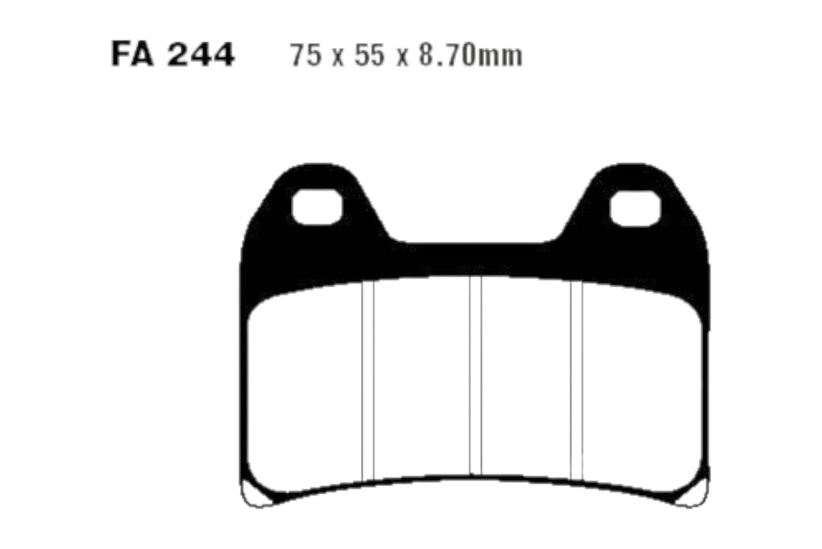 Bremsklötze Bremsbeläge EBC GPFAX 244 HH 1x Satz (2 Stück)