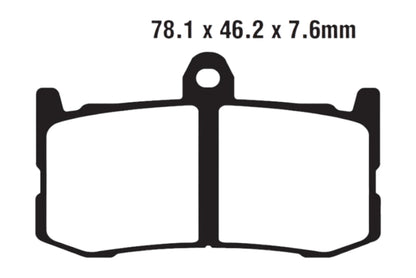 Bremsklötze Bremsbeläge EBC GPFAX 491 HH 1x Satz (2 Stück)