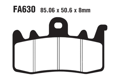 Bremsklötze Bremsbeläge EBC GPFAX 630 HH 1x Satz (2 Stück)
