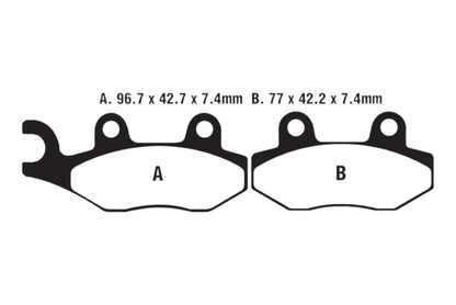 Bremsklötze Bremsbeläge EBC MXS 135 1x Satz (2 Stück)