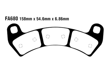 Bremsklötze Bremsbeläge EBC MXS 680 1x Satz (2 Stück)