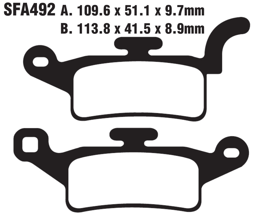 Bremsklötze Bremsbeläge EBC EBC SFA 492 1x Satz (2 Stück)