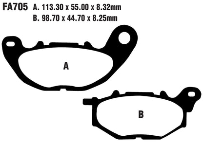 Bremsklötze Bremsbeläge EBC SFA 705 1x Satz (2 Stück)