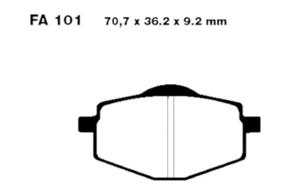 Bremsklötze Bremsbeläge EBC SFAC 101 1x Satz (2 Stück)