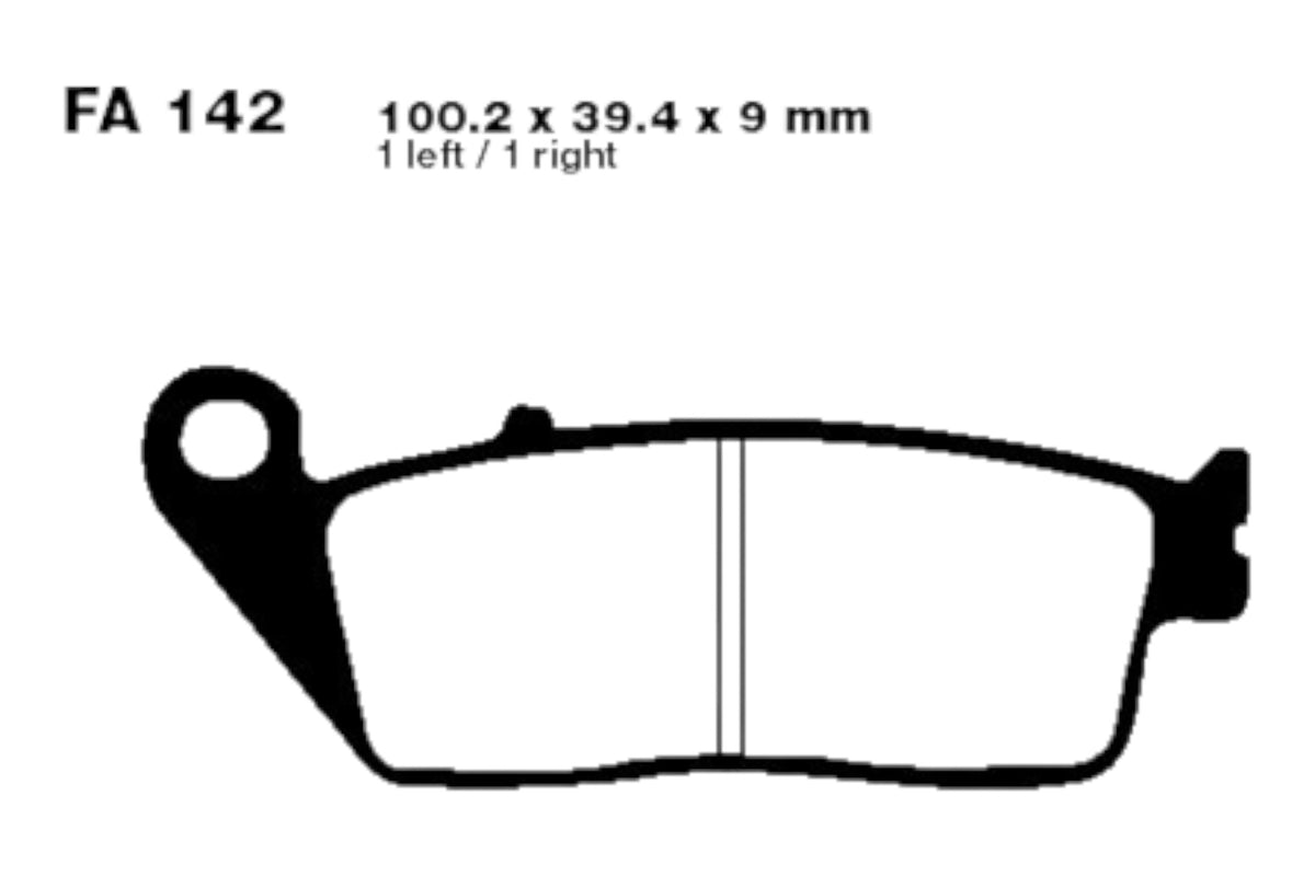 Bremsklötze Bremsbeläge EBC SFAC 142 1x Satz (2 Stück)