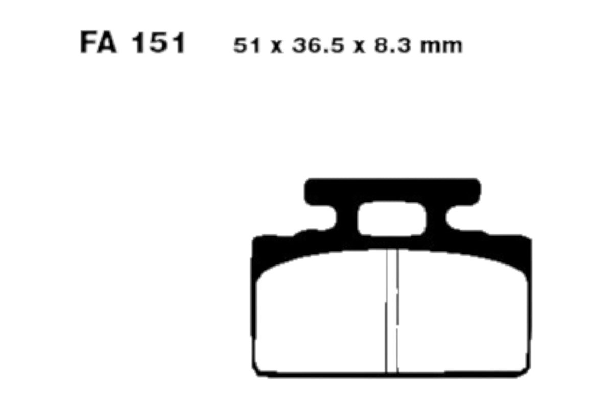 Bremsklötze Bremsbeläge EBC SFAC 151 1x Satz (2 Stück)