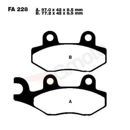 Bremsklötze Bremsbeläge EBC SFAC 228 1x Satz (2 Stück)