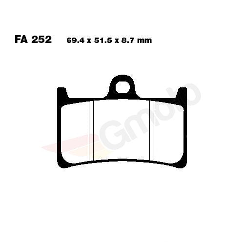 Bremsklötze Bremsbeläge EBC SFAC 252 1x Satz (2 Stück)