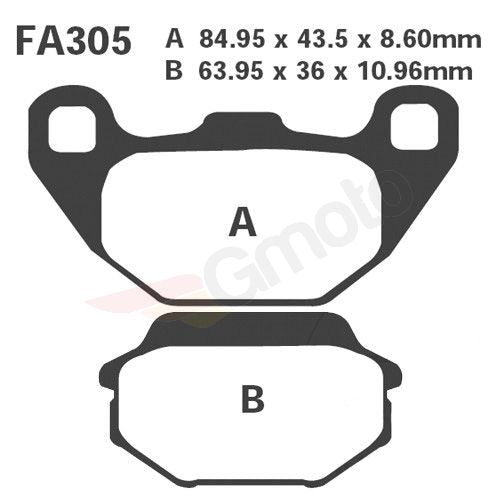 Bremsklötze Bremsbeläge EBC SFAC 305 1x Satz (2 Stück)