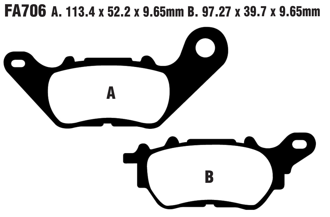 Bremsklötze Bremsbeläge EBC SFAC 706 1x Satz (2 Stück)