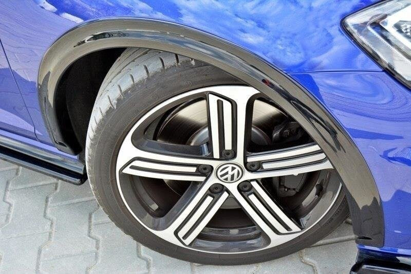Kotflügelverlängerung Verbreiterung passend für VW Golf R / R-Line Mk7 FL schwarz Hochglanz