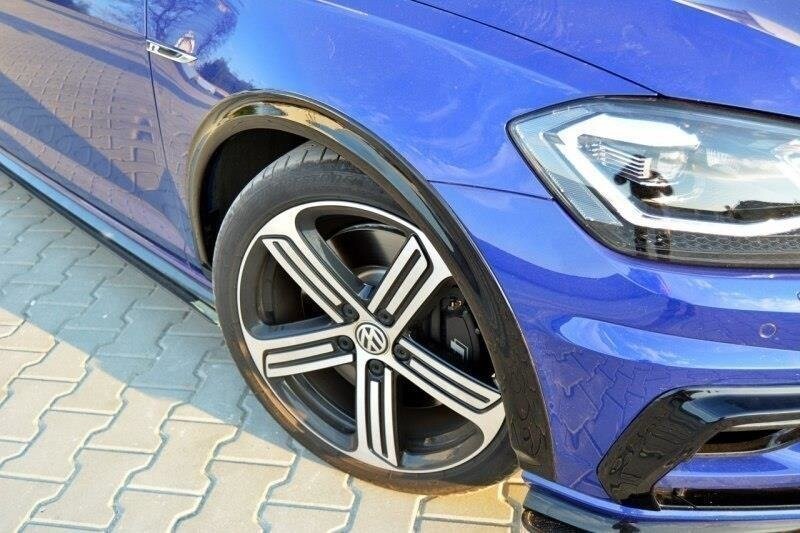 Kotflügelverlängerung Verbreiterung passend für VW Golf R / R-Line Mk7 FL schwarz Hochglanz