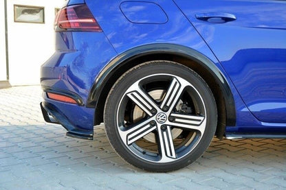 Kotflügelverlängerung Verbreiterung passend für VW Golf R / R-Line Mk7 FL schwarz Hochglanz