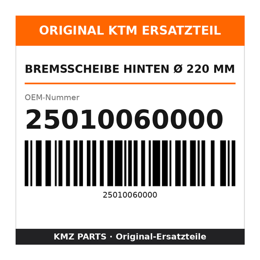 KTM Bremsscheibe hinten Ø 220 mm 25010060000