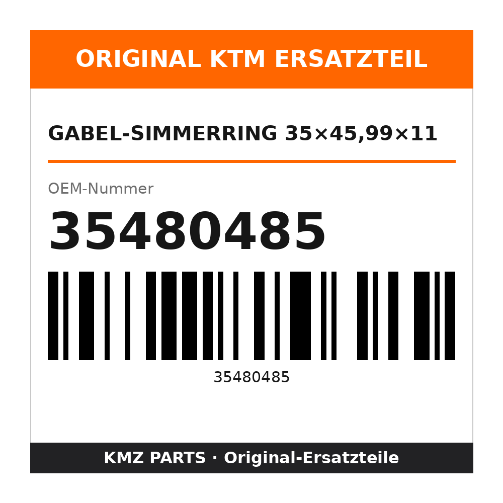 KTM Gabel-Simmerring 35×45,99×11 35480485