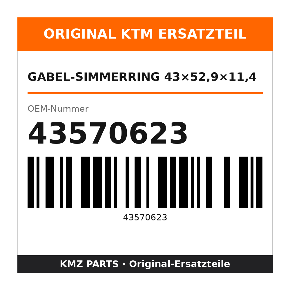 KTM Gabel-Simmerring 43×52,9×11,4 43570623