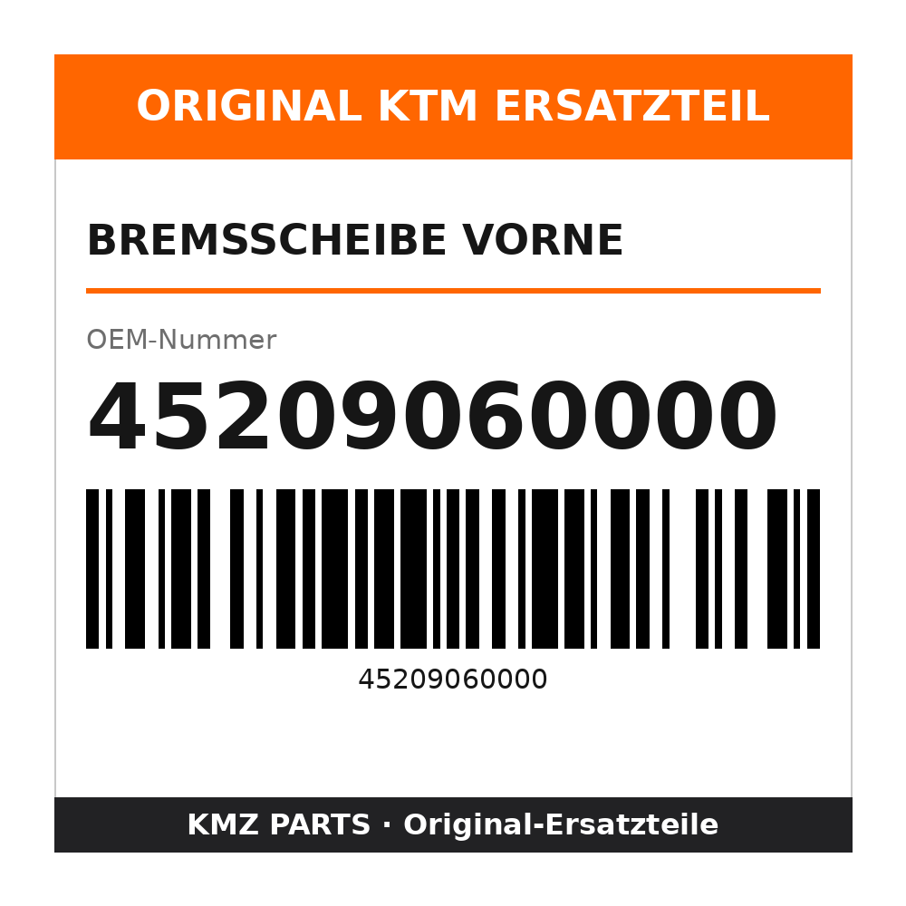 KTM Bremsscheibe vorne 45209060000