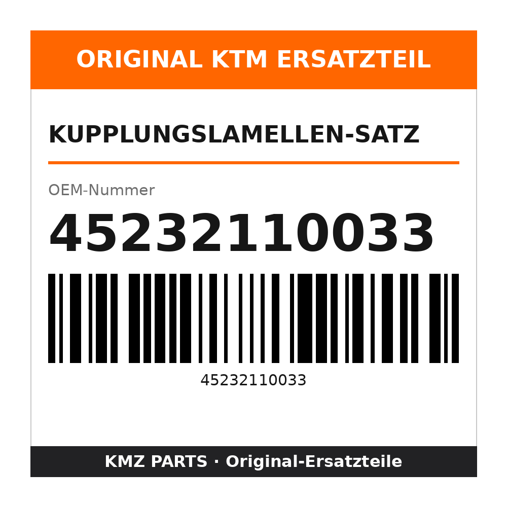 KTM Kupplungslamellen-Satz 45232110033