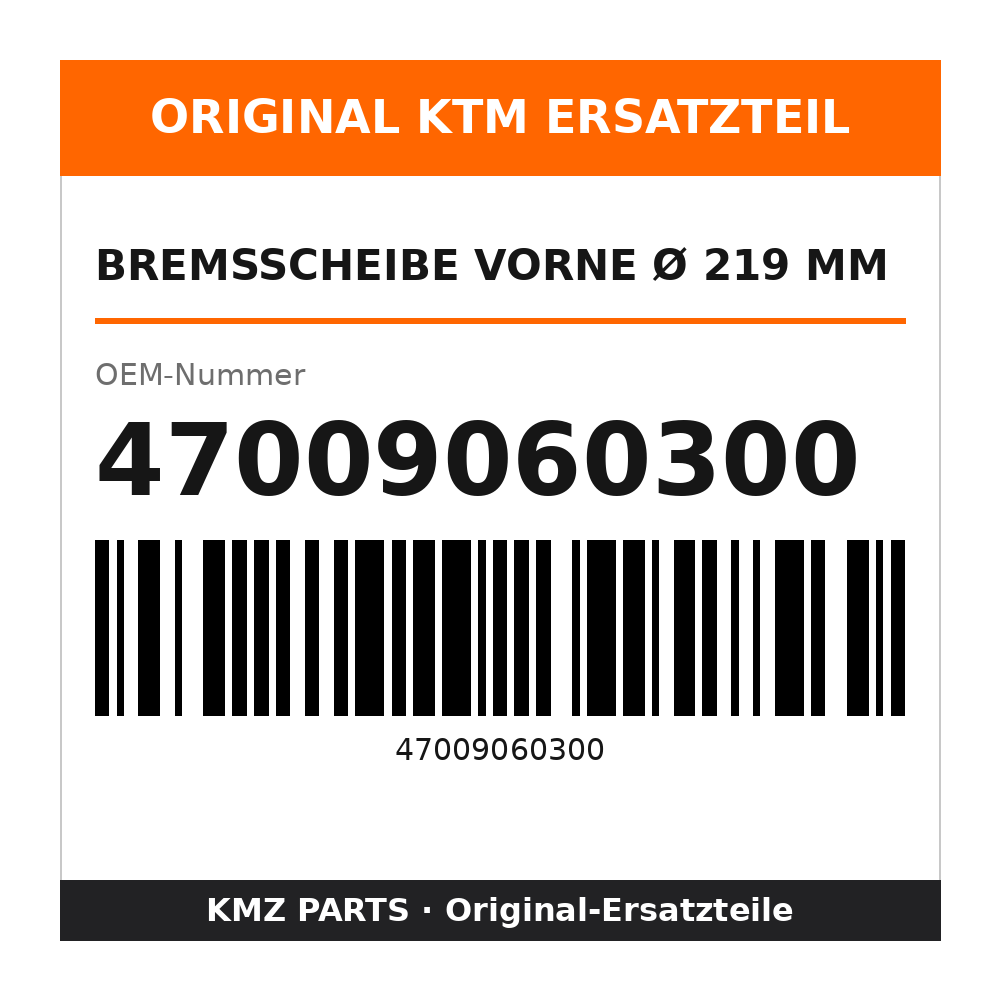 KTM Bremsscheibe vorne Ø 219 mm 47009060300