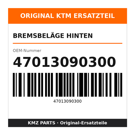 KTM Bremsbeläge hinten 47013090300