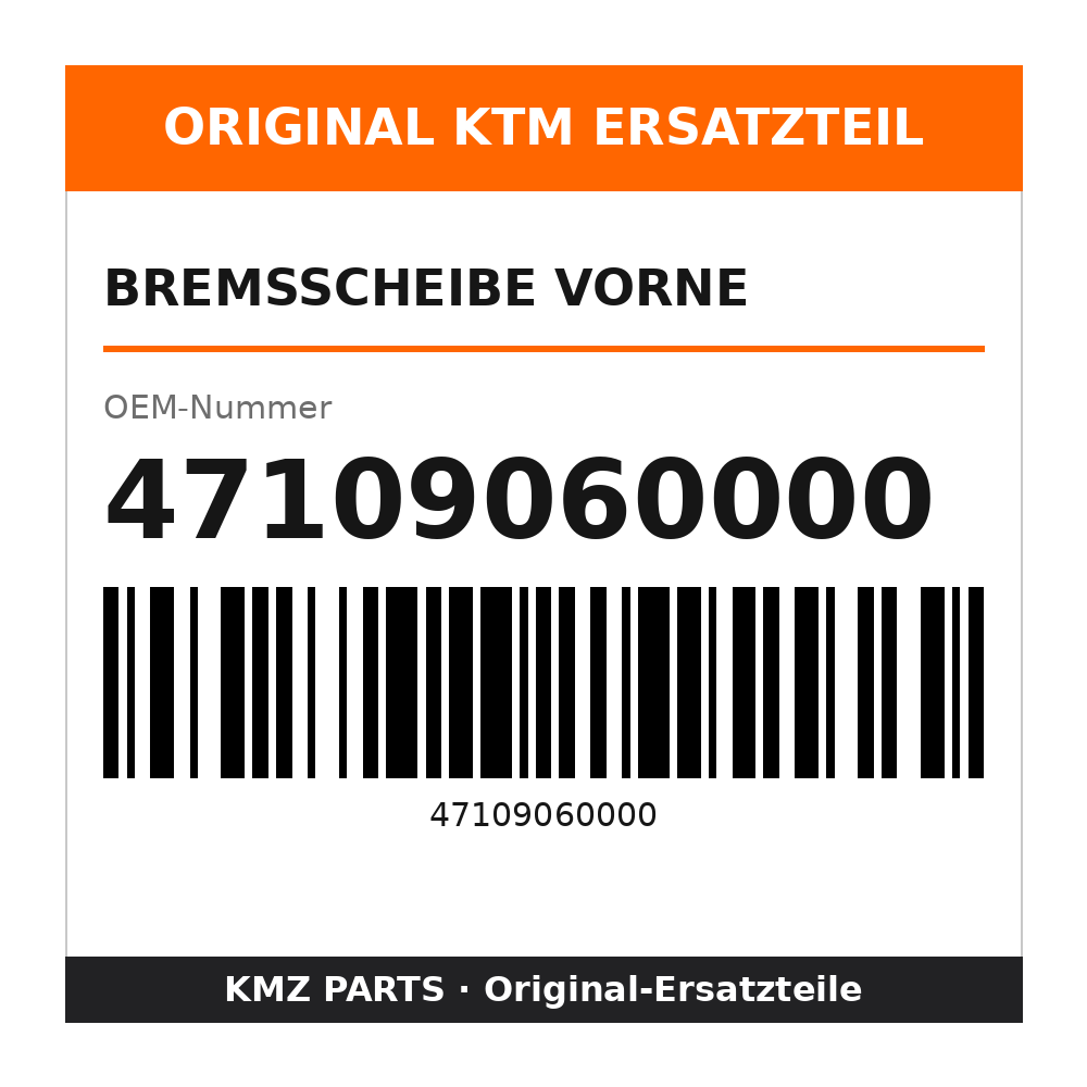 KTM Bremsscheibe vorne 47109060000