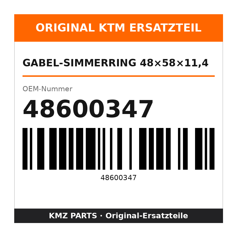 KTM Gabel-Simmerring 48×58×11,4 48600347