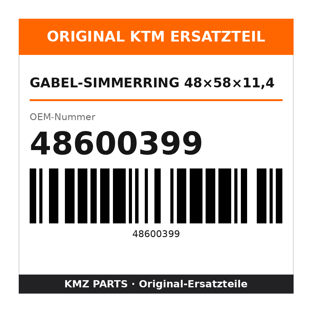 KTM Gabel-Simmerring 48×58×11,4 48600399