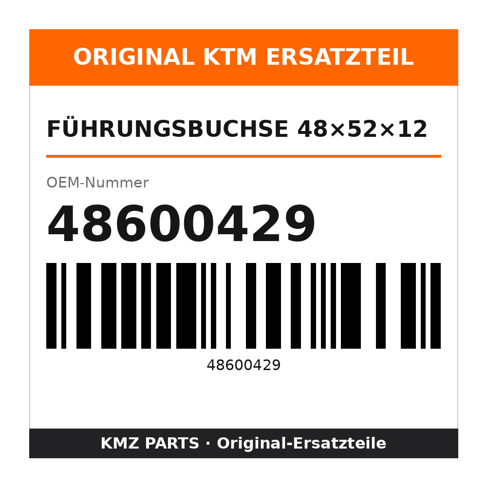 KTM Führungsbuchse 48×52×12 48600429