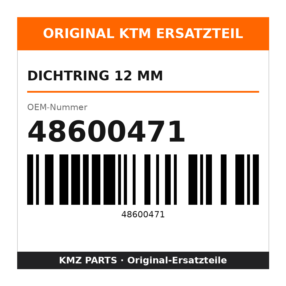 KTM Dichtring 12 mm 48600471