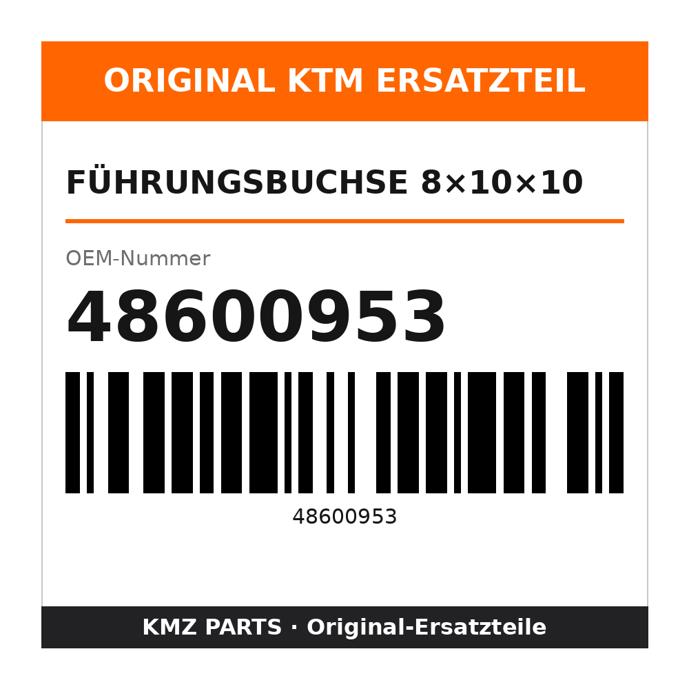 KTM Führungsbuchse 8×10×10 48600953