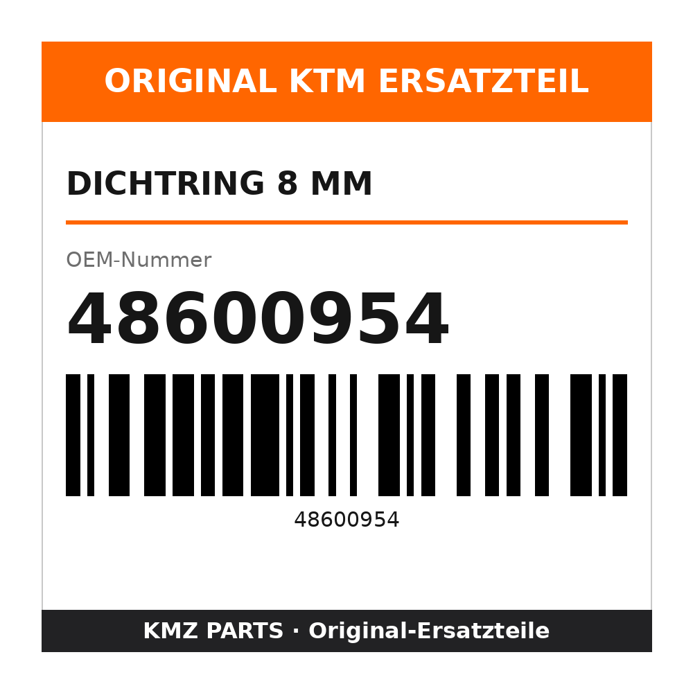 KTM Dichtring 8 mm 48600954