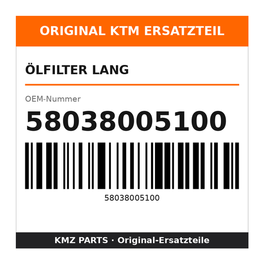KTM Ölfilter lang 58038005100
