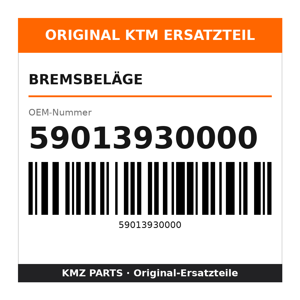 KTM Bremsbeläge 59013930000