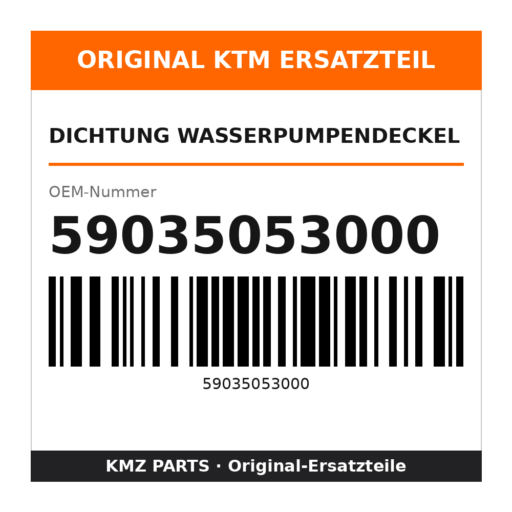KTM Dichtung Wasserpumpendeckel 59035053000