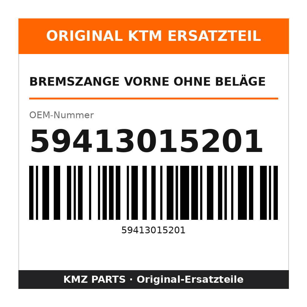KTM Bremszange vorne ohne Beläge 59413015201
