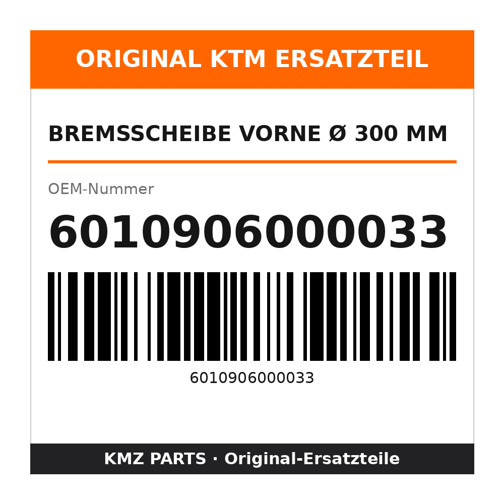 KTM Bremsscheibe vorne Ø 300 mm 6010906000033