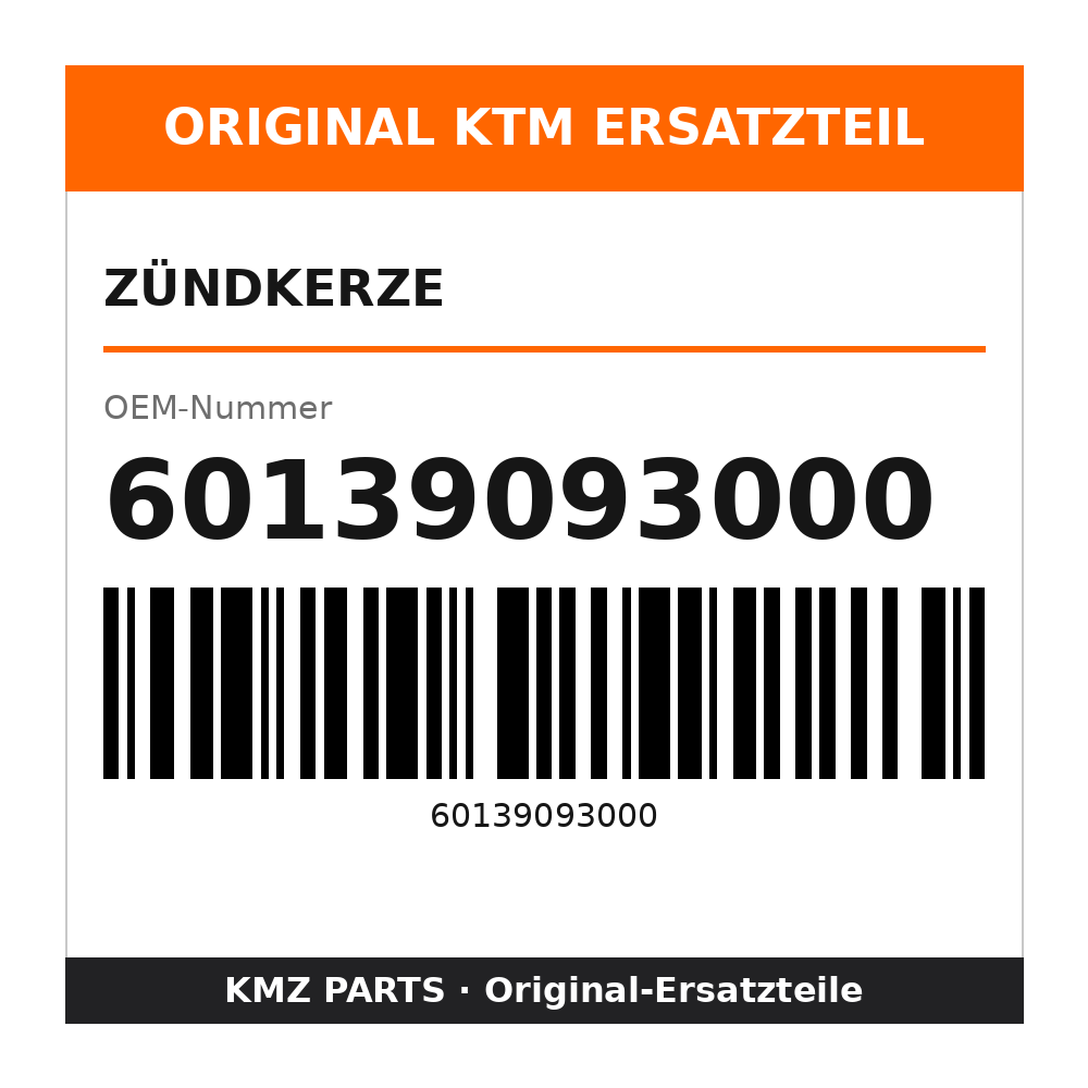 KTM Zündkerze 60139093000