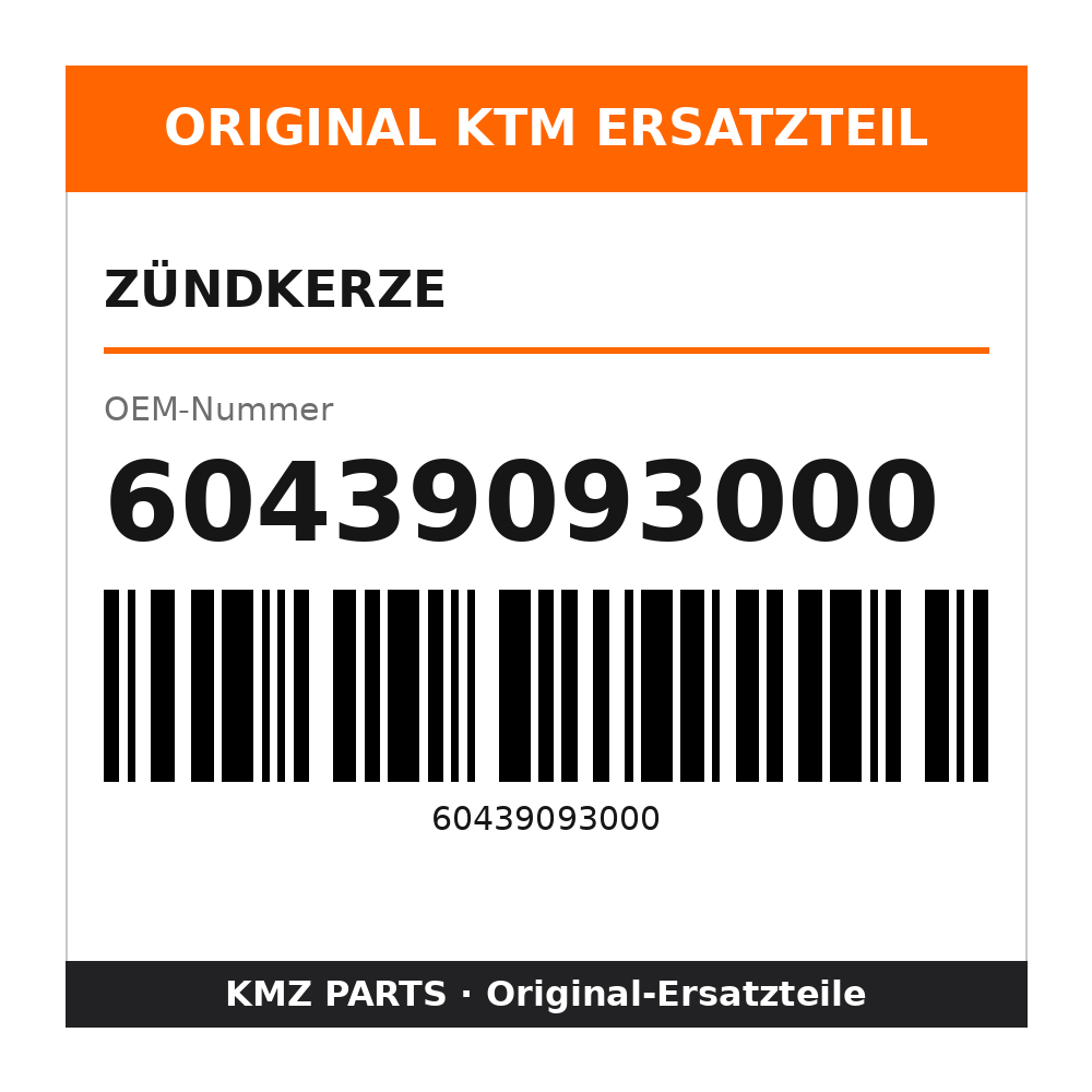 KTM Zündkerze 60439093000