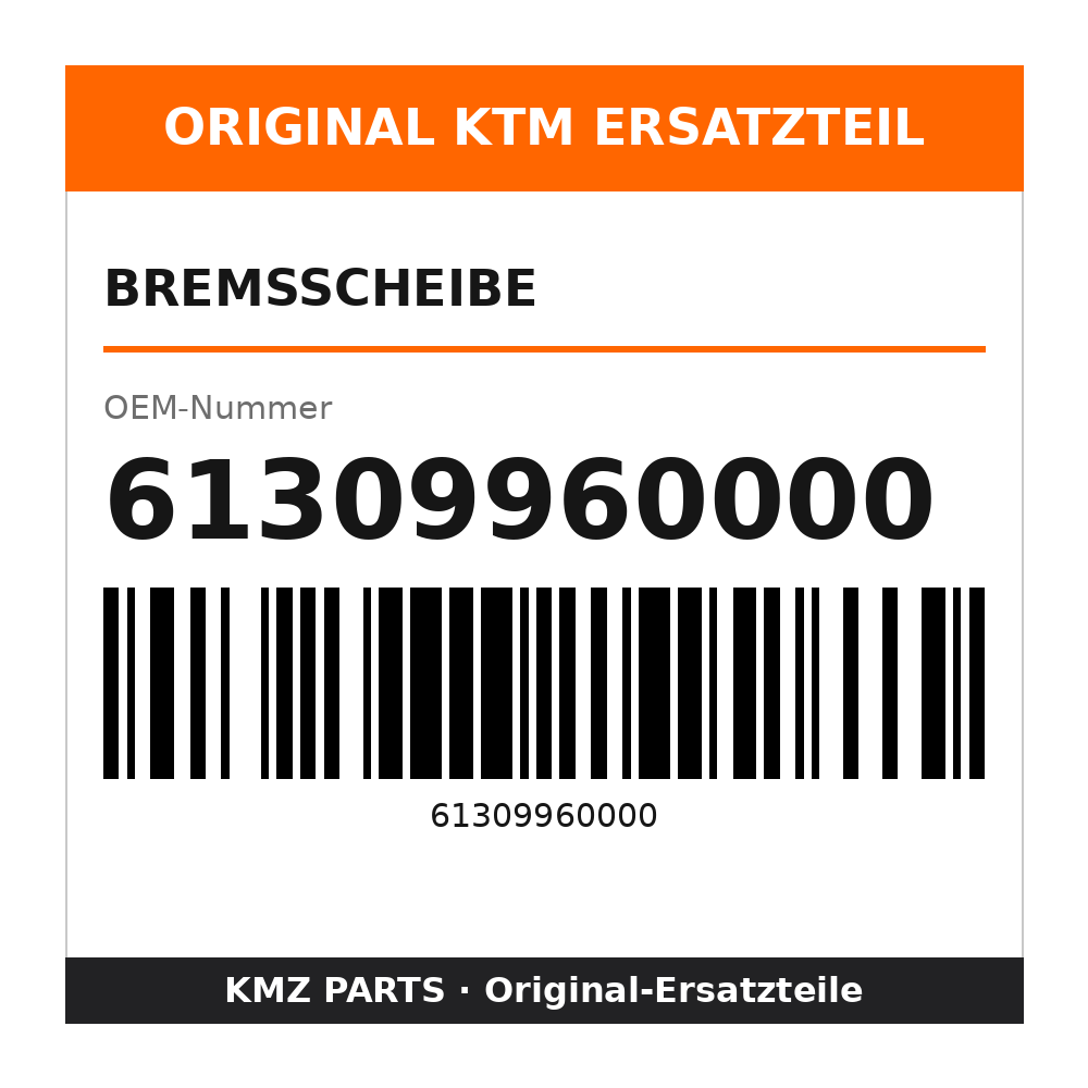 KTM Bremsscheibe 61309960000