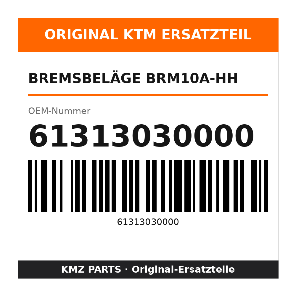 KTM Bremsbeläge BRM10A-HH 61313030000