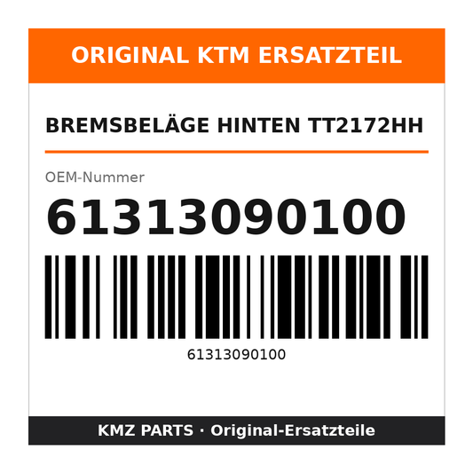 KTM Bremsbeläge hinten TT2172HH 61313090100
