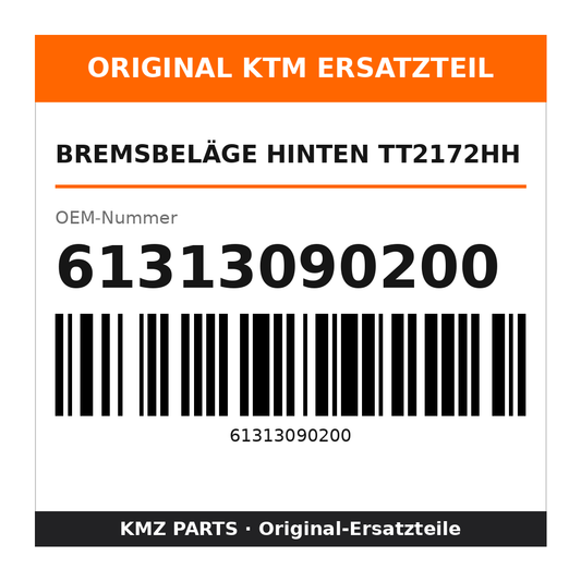 KTM Bremsbeläge hinten TT2172HH 61313090200