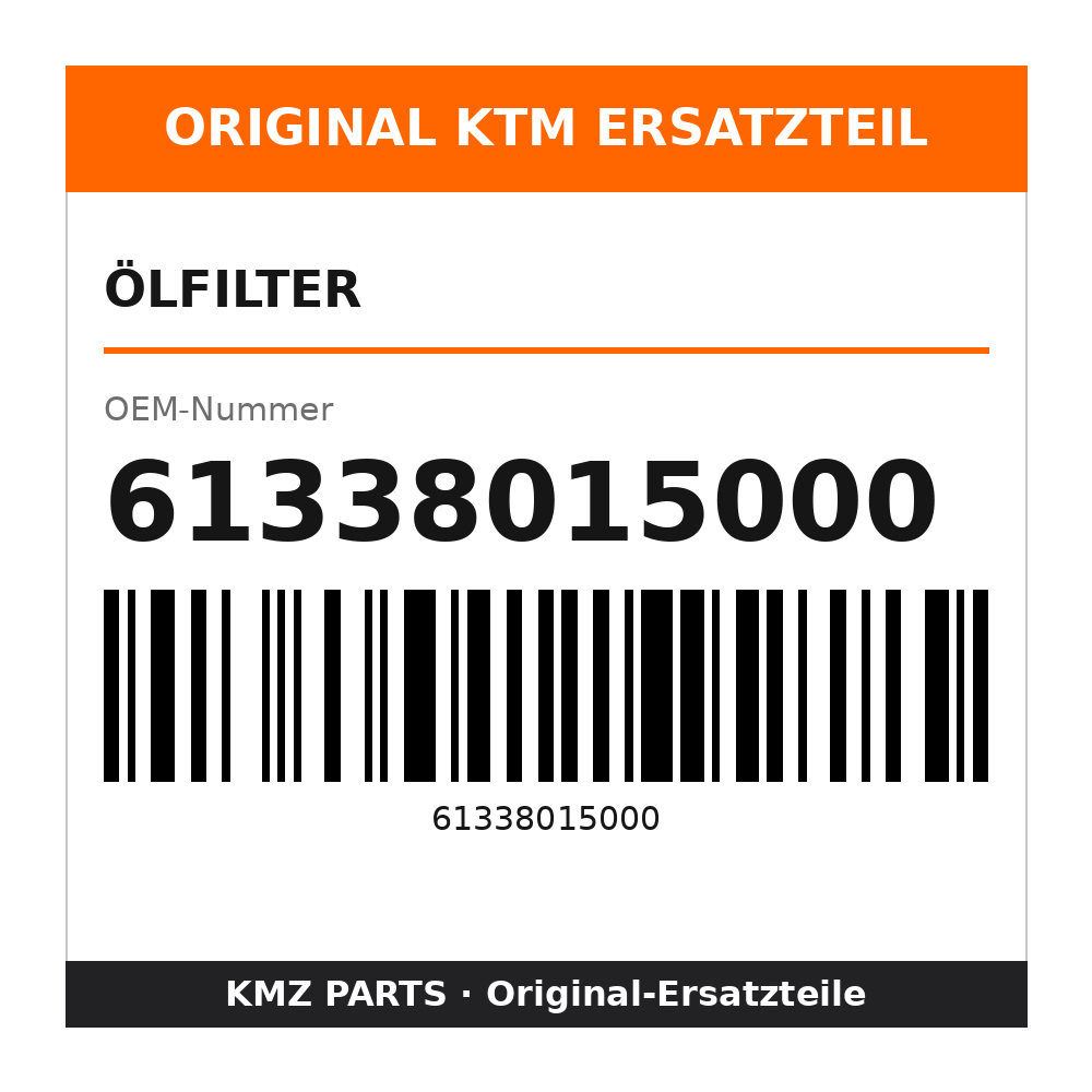 KTM Ölfilter 61338015000