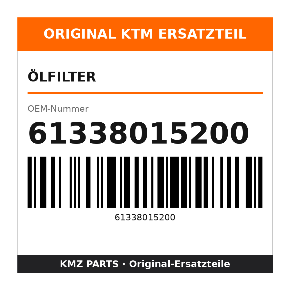 KTM Ölfilter 61338015200