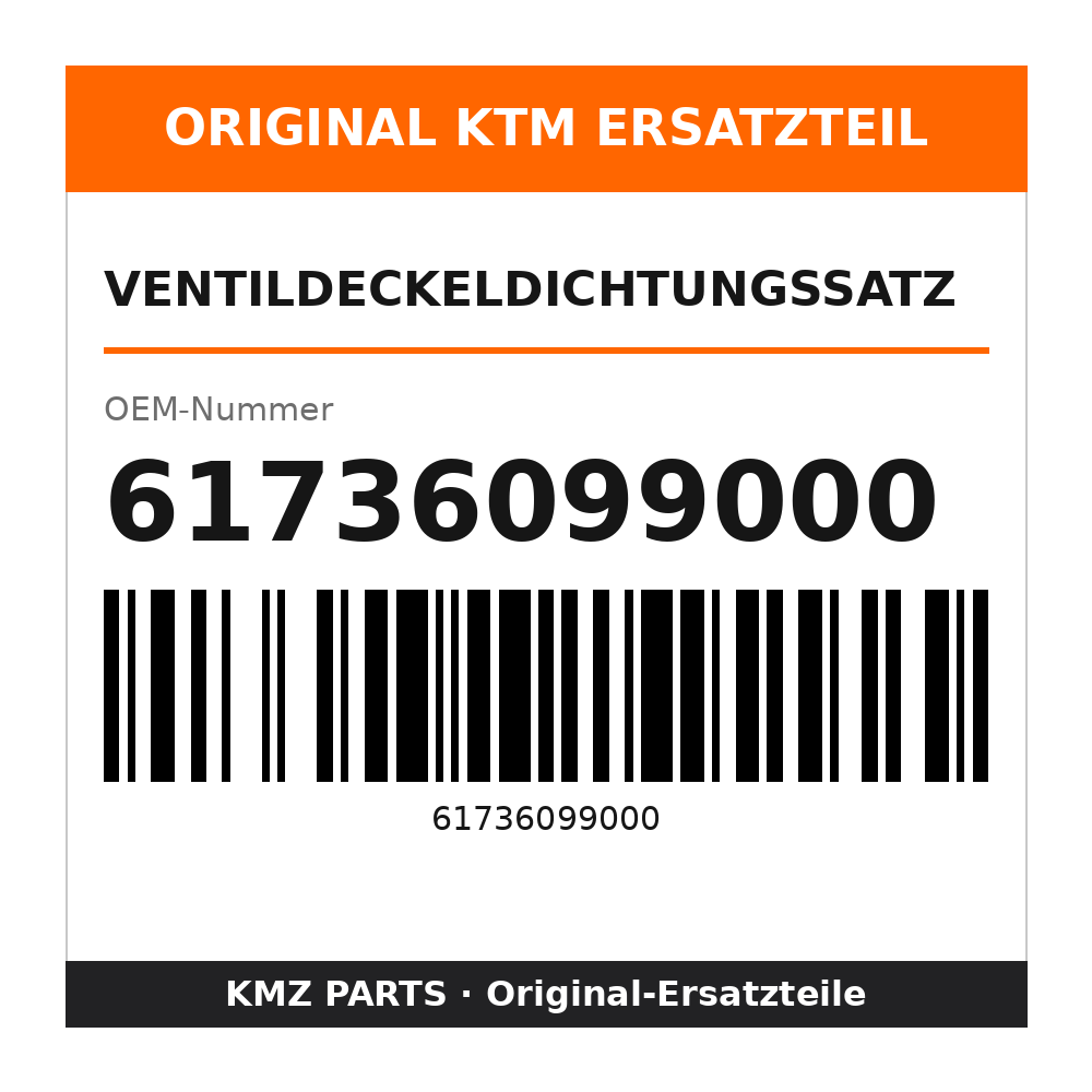 KTM Ventildeckeldichtungssatz 61736099000