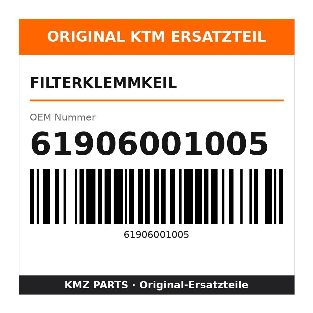 KTM Filterklemmkeil 61906001005