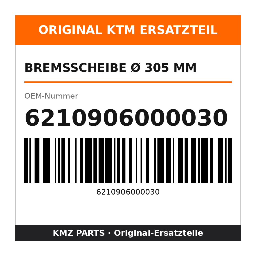 KTM Bremsscheibe Ø 305 mm 6210906000030